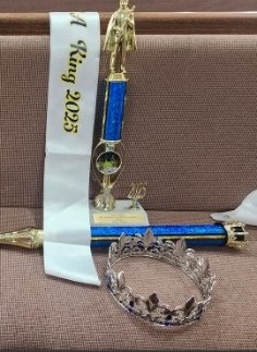 MPCA King 2023 crown, scepter, and trophy